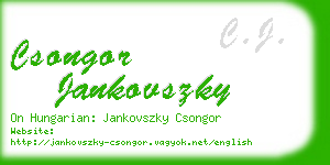 csongor jankovszky business card